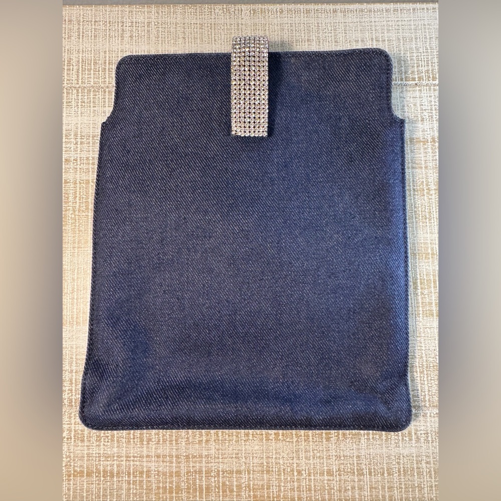 SWAROVSKI Demin Pouch/Bag with Rhinestone Strap